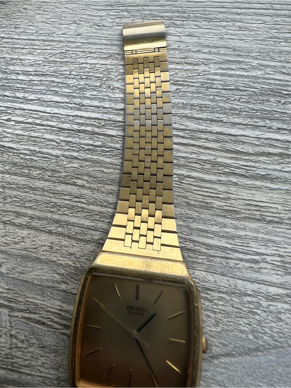 Seiko Gold Tone Rectangular Bracelet Watch - Picture 4 of 7